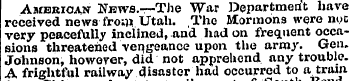 American News.—The War Department have r...