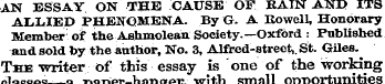 AN ESSAY ON THE CAUSE OF RAIN AND ITS AL...