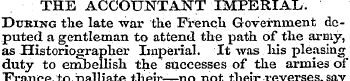 THE ACCOUNTANT IMPERIAL. During the late...