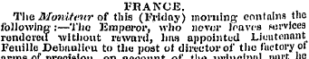 FRANCE. The Monitvnr of this (Friday) mo...