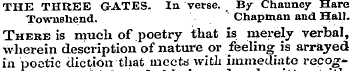 THE THREE G-ATES. In verse. By Chauncy H...