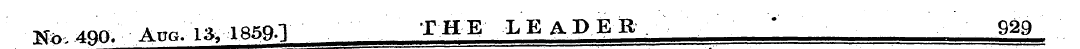No. 490. Apg. 13, 1859J THE lEADEB. ' 92...