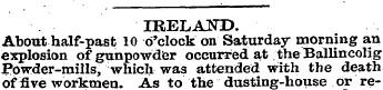 IREL AND. About half-past 10 o'clock on ...