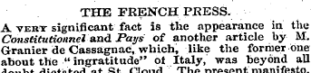 THE FRENCH PRESS. A vert significant fac...