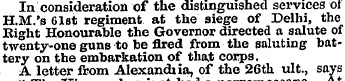In consideration of the distinguished se...