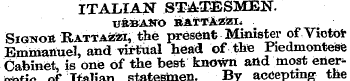 ITALIAN STATESMEN. TJ&KANO BATTiLZZI; S1...