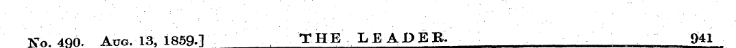 No. 490. Aug. 13, 1859.] THE LEADER. 941