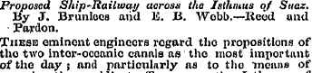 Proposed Ship-Railway across the Isthmus...