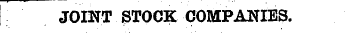 JOINT STOCK COMPANIES.