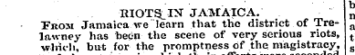 ' 1 5 T 2 " 8 e 1 RIOTS ^ IN JAMAICA. Fr...