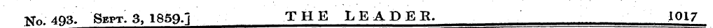 No. 493. Sept. 3, 1859.1 THE LEADER. 101...