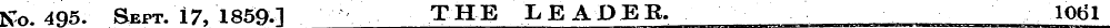 Ko. 495. Sept. 17, 1850.1 THE LE A PER. ...