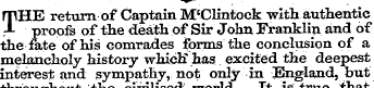 w mHE return of Captain M'Clintock with ...