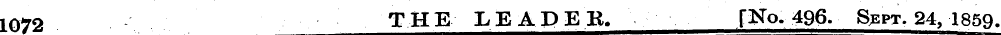 1072 THE LEADER. [No. 496. Sept. 24, 185...
