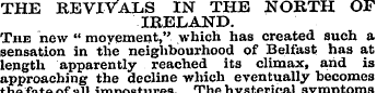 THE REVIVALS IN THE NORTH OF IRELAND. Th...
