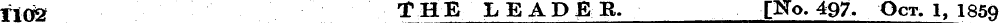 T102 THE LEAD £ R. [No. 497. Oct. 1, 185...