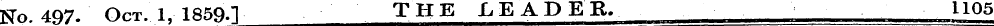 No. 497. Oct. 1,1859-] THE LEADER. 1105