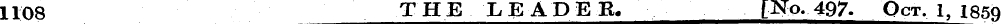 1108 THE LEADER. [No.. 497* Oct. 1, 1859