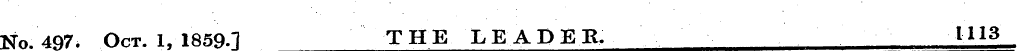 No. 497. Oct. 1,1859.1 THE LEADER. 1113