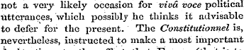 not a very likely occasion for viva voce...
