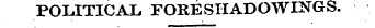 POLITICAL FORESHADOWINGS.