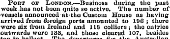 Pout of London.—Business during tlio pas...