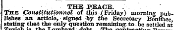 THE PEACE. . The Constitutiorinel of thi...