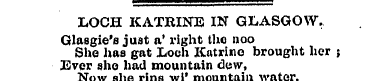 LOCH KATRINE IN GLASGOW. Glasgie's just ...