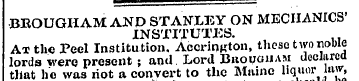BROUGHAM AND STANLEY ON MECHANICS' INSTI...