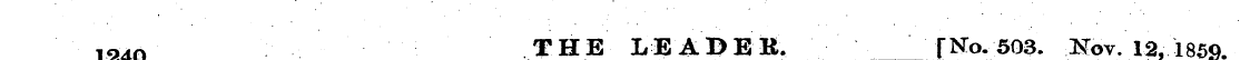 ]9in THE LEADER. ' ' f No. 503. Hov. 12,...