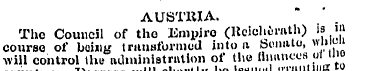 AUSTRIA. The Council of tho Empire (Reic...