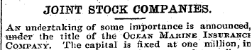 JOIHT STOCK COMPANIES. An undertaking of...