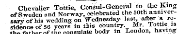 Chevalier Tottie, Consul-General to the ...