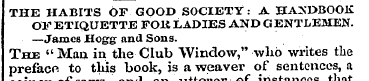 THE HABITS OF GOOD SOCIETY: A HANDBOOK O...