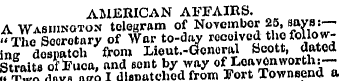 AMERICAN AFFAIRS. A Washi ngton telegram...