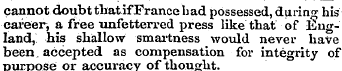 cannot doubt that if France had possesse...