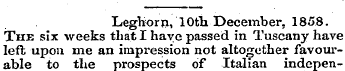 Leghorn, 10th December, 1858. The six we...
