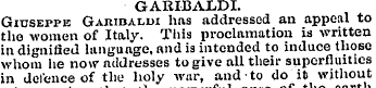 GARIBALDI. Giuseppe Garibaldi has addres...