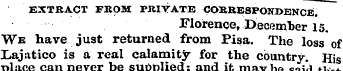 EXTRACT FROM PRIVATE CORRESPONDENCE. Flo...