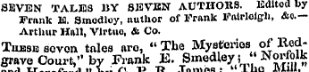 SEVEN TALES BY 8ISVESN AUTHORS. Edited b...