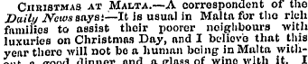 Christmas at Malta.—A correspondent of t...