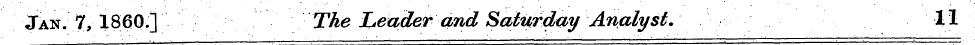 Jan. 7, I860,] The Leader and Saturday A...