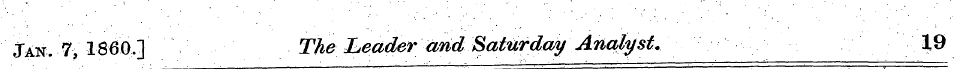 Jan. 7, I860.] The Leader and Saturday 1...