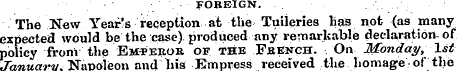 FOREIGN. The New l r ear's reception at ...