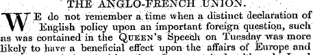THE ANGLO-FRENCH UNION. "TTTE do not rem...