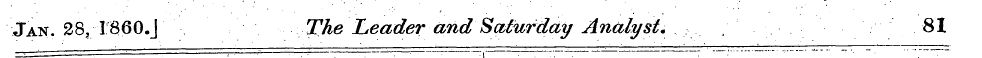 Jan. 28, I860.J The deader and Saturday ...