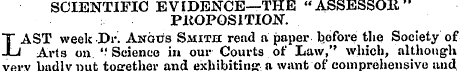 SCIENTIFIC EVIDENCE—THE "ASSESSOR" PROPO...