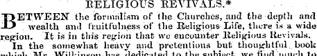 RELIGIOUS REVIVALS.* BETWEE N" the 'form...
