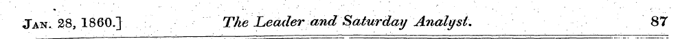 Jan. 28, I860.] The Leader andSaturday^ ...