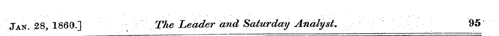 Jan. 28, I860.] The Leader and Saturday ...